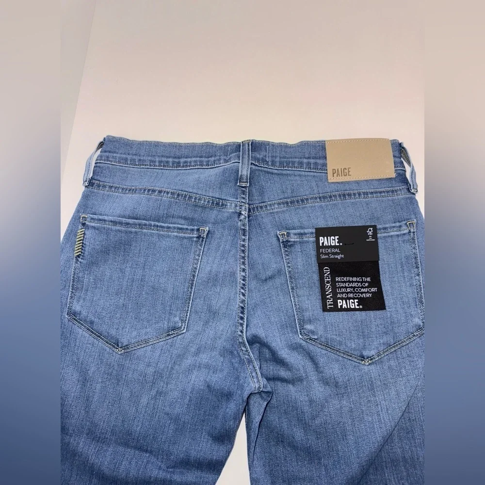 PAIGE Federal Transcend Slim Straight Jeans Men 29x33.5 NWT